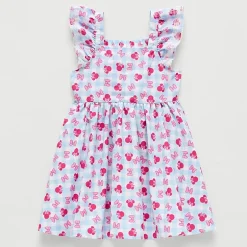 Toddler Girls Short Sleeve Ruffled Minnie Mouse A-Line Dress