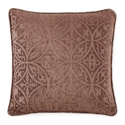 Tonal Feather Filled Medalion Square Throw Pillow