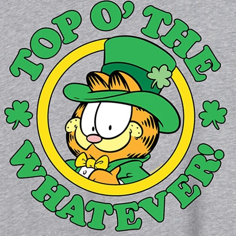 Top O' The Whatever Tee Womens Juniors Crew Neck Short Sleeve Regular Fit Garfield Graphic T-Shirt