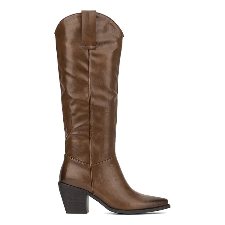 Torgeis Womens Arizona Block Heel Dress Boots