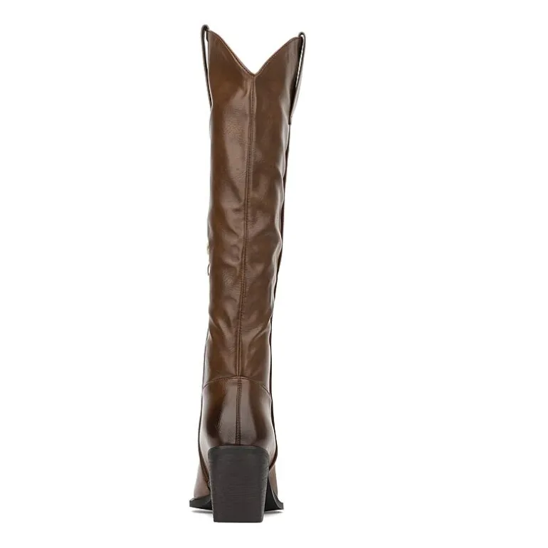 Torgeis Womens Arizona Block Heel Dress Boots