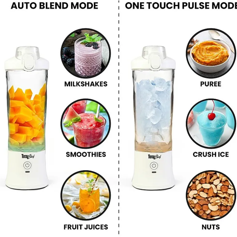 Total Chef Cordless USB Portable Blender 20 oz