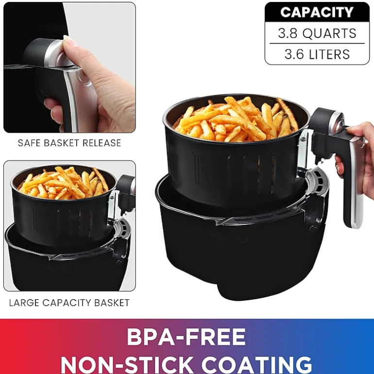 Total Chef Electric Air Fryer- 7 Cooking Presets- Digital Touch Controls