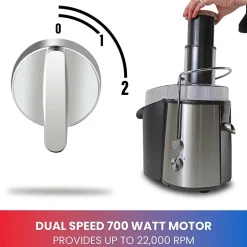 Total Chef Juicin' Juicer Wide Mouth Centrifugal Juice Extractor- 700W