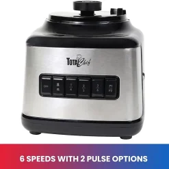 Total Chef 6-Speed Countertop Blender with Glass Jar- 6-cup- 500 Watts