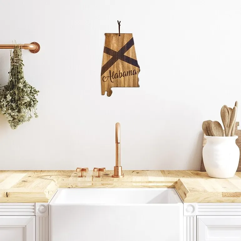 Totally Bamboo Origins State Shaped Serving and Cutting Board
