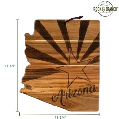 Totally Bamboo Origins State Shaped Serving and Cutting Board