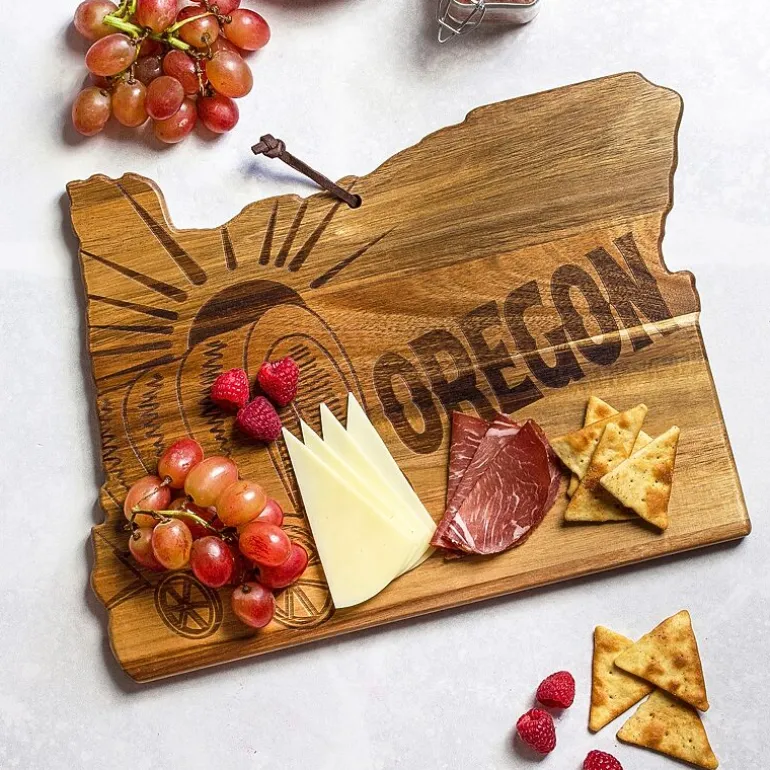 Totally Bamboo Origins State Shaped Serving and Cutting Board
