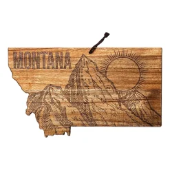 Totally Bamboo Origins State Shaped Serving and Cutting Board