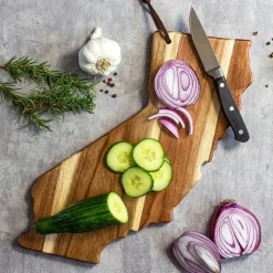 Totally Bamboo Origins State Shaped Serving and Cutting Board