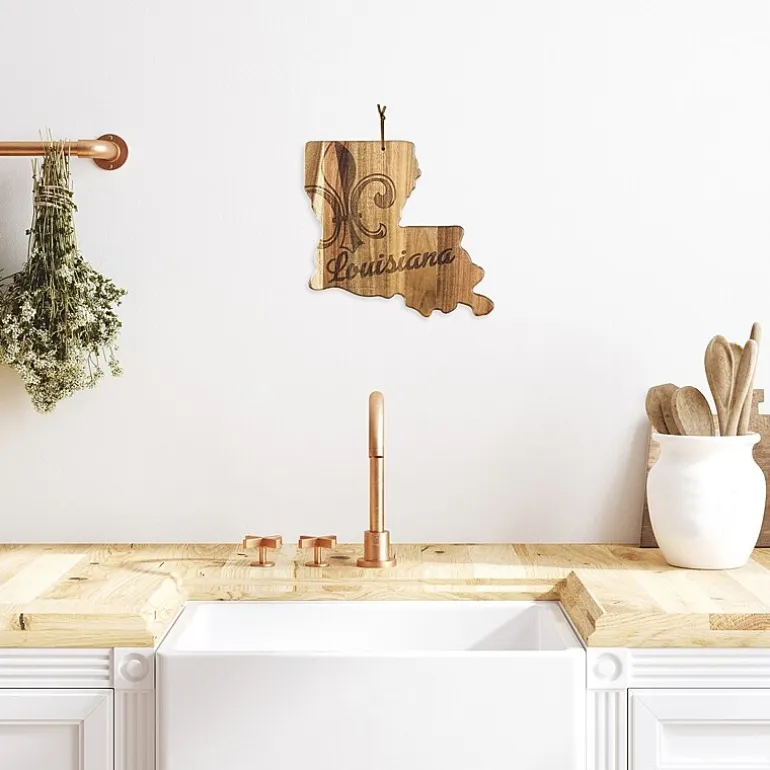 Totally Bamboo Origins State Shaped Serving and Cutting Board