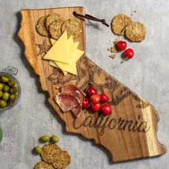 Totally Bamboo Origins State Shaped Serving and Cutting Board