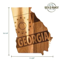 Totally Bamboo Origins State Shaped Serving and Cutting Board
