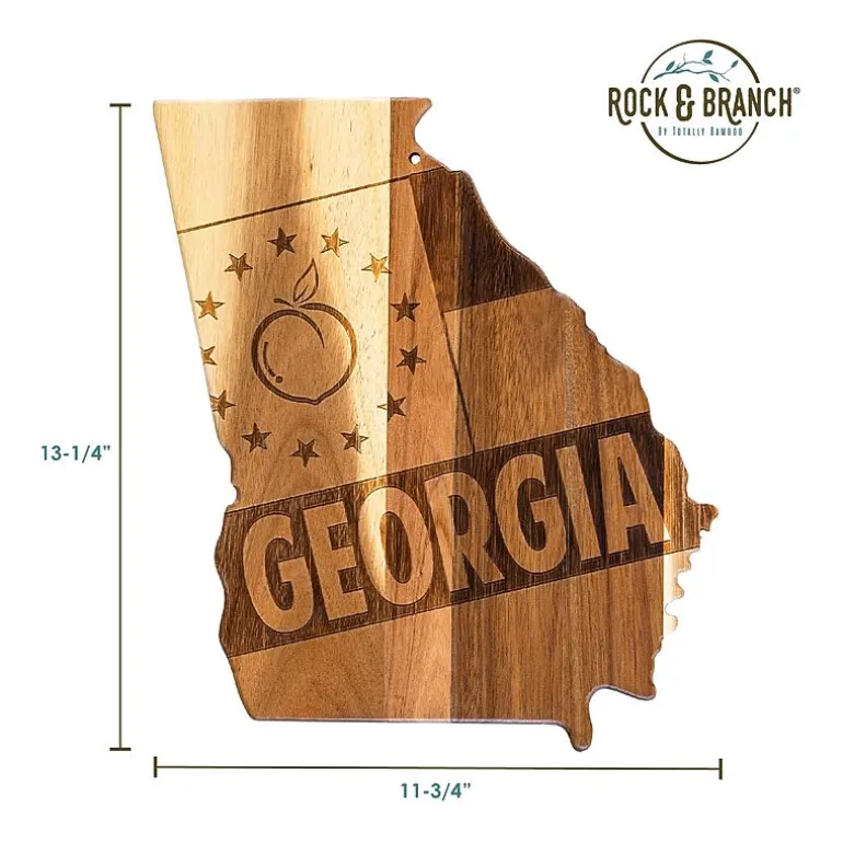 Totally Bamboo Origins State Shaped Serving and Cutting Board