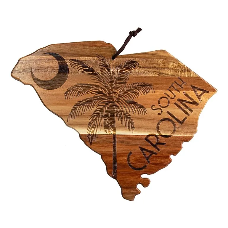 Totally Bamboo Origins State Shaped Serving and Cutting Board