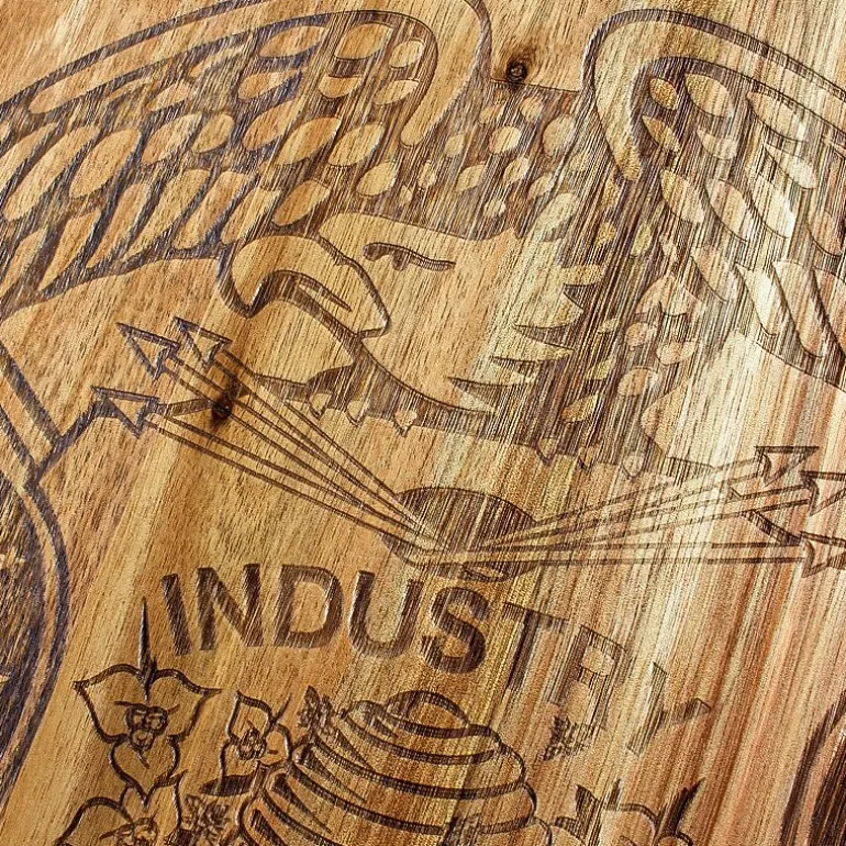 Totally Bamboo Origins State Shaped Serving and Cutting Board