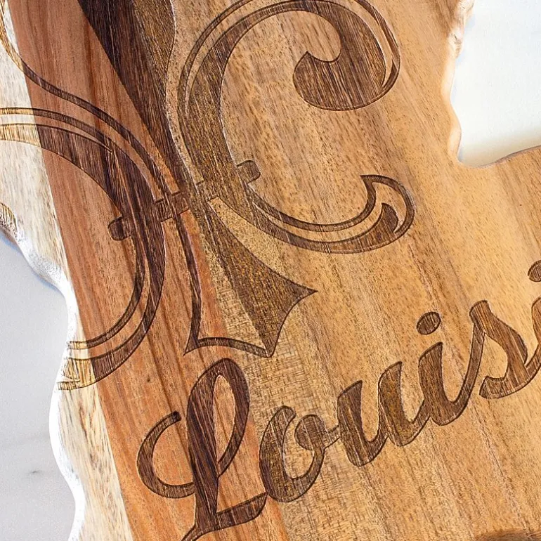 Totally Bamboo Origins State Shaped Serving and Cutting Board