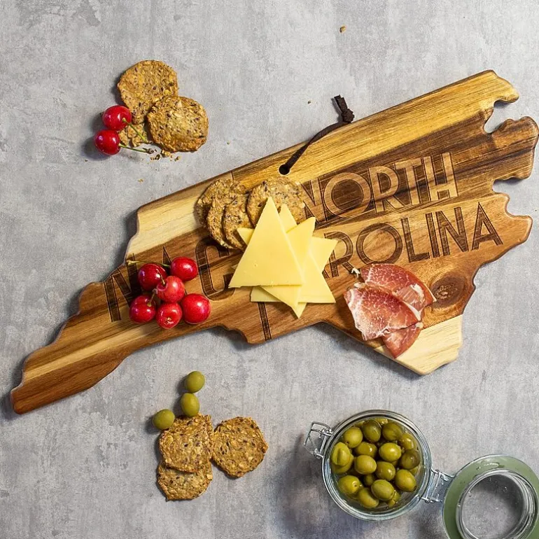 Totally Bamboo Origins State Shaped Serving and Cutting Board
