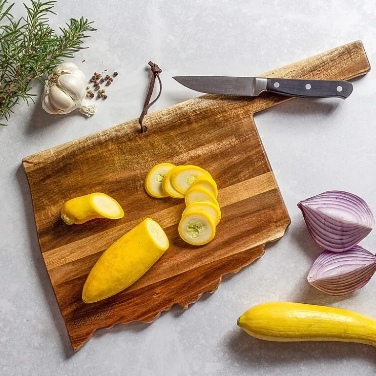 Totally Bamboo Origins State Shaped Serving and Cutting Board