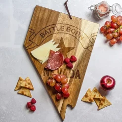 Totally Bamboo Origins State Shaped Serving and Cutting Board