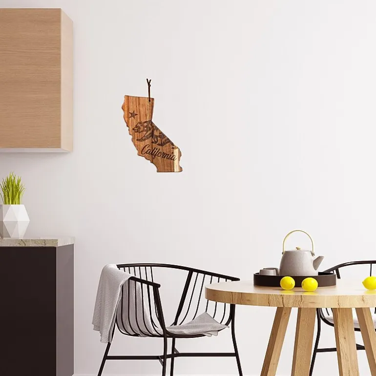 Totally Bamboo Origins State Shaped Serving and Cutting Board