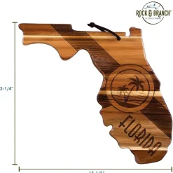 Totally Bamboo Origins State Shaped Serving and Cutting Board