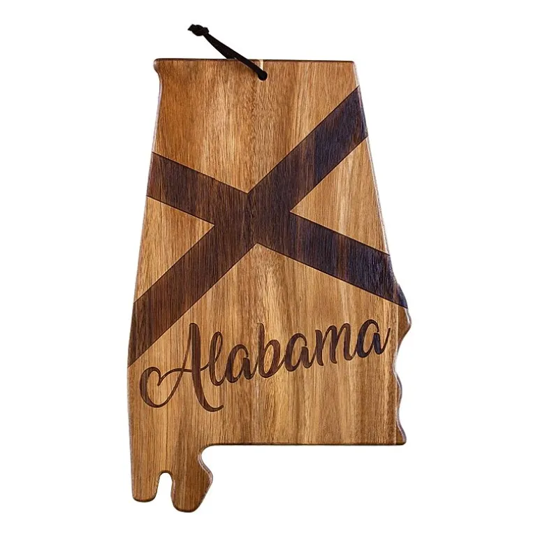 Totally Bamboo Origins State Shaped Serving and Cutting Board