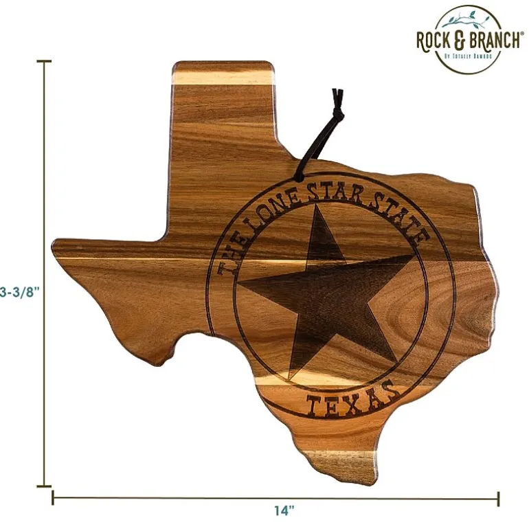 Totally Bamboo Origins State Shaped Serving and Cutting Board