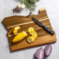 Totally Bamboo Origins State Shaped Serving and Cutting Board
