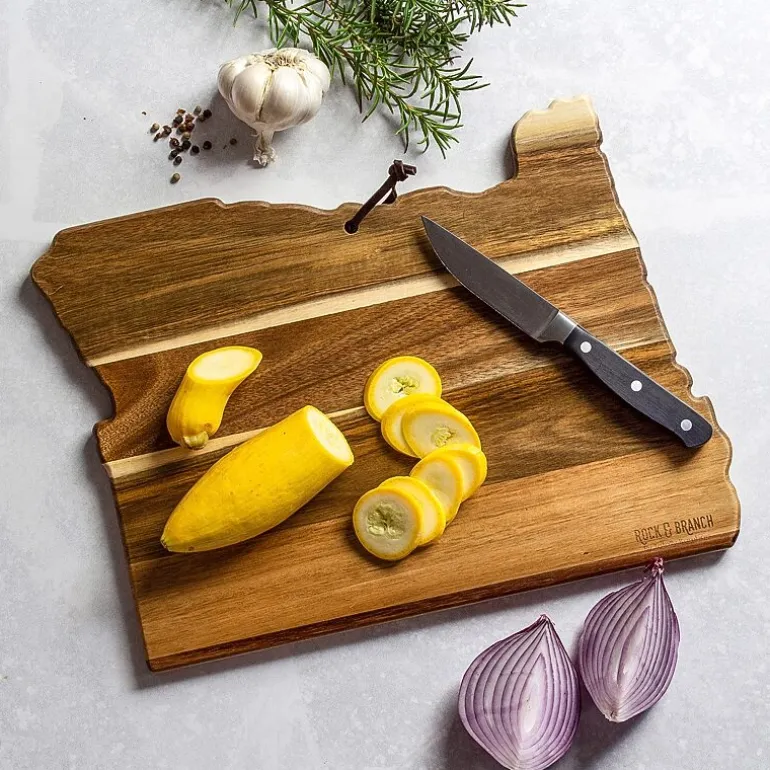 Totally Bamboo Origins State Shaped Serving and Cutting Board