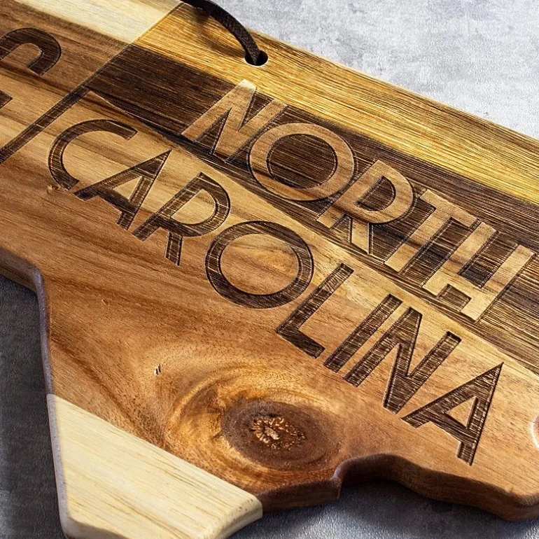 Totally Bamboo Origins State Shaped Serving and Cutting Board