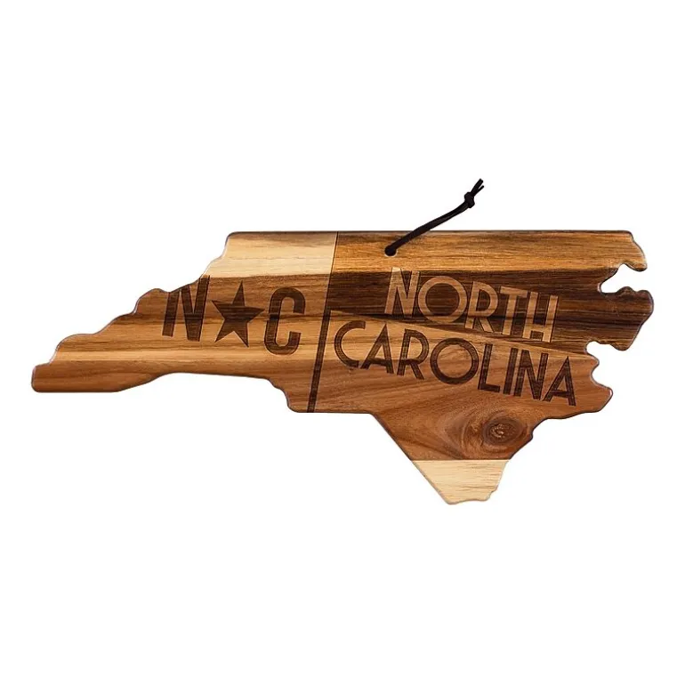 Totally Bamboo Origins State Shaped Serving and Cutting Board