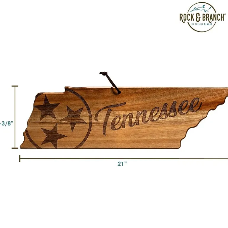 Totally Bamboo Origins State Shaped Serving and Cutting Board