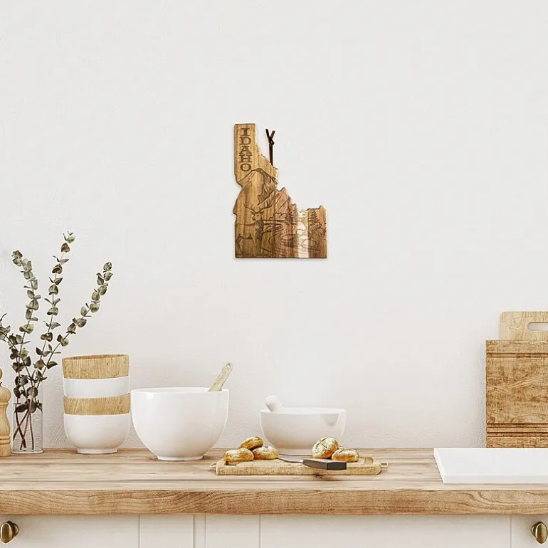 Totally Bamboo Origins State Shaped Serving and Cutting Board