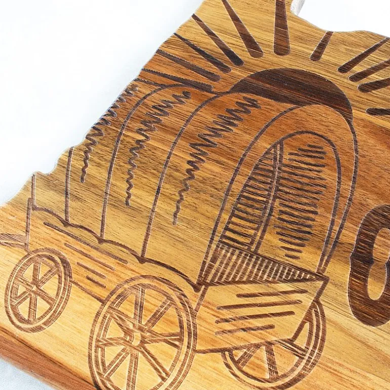 Totally Bamboo Origins State Shaped Serving and Cutting Board