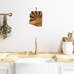 Totally Bamboo Origins State Shaped Serving and Cutting Board