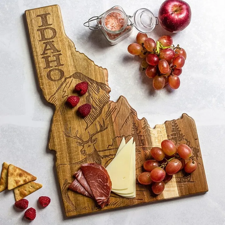 Totally Bamboo Origins State Shaped Serving and Cutting Board