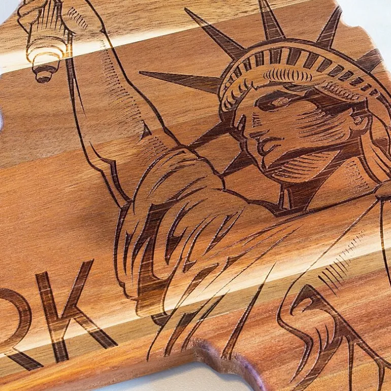 Totally Bamboo Origins State Shaped Serving and Cutting Board