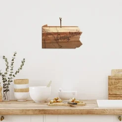 Totally Bamboo Origins State Shaped Serving and Cutting Board
