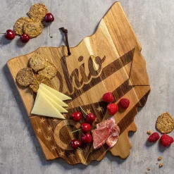 Totally Bamboo Origins State Shaped Serving and Cutting Board