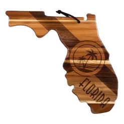 Totally Bamboo Origins State Shaped Serving and Cutting Board