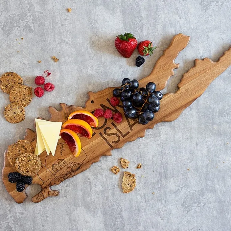 Totally Bamboo Origins State Shaped Serving and Cutting Board