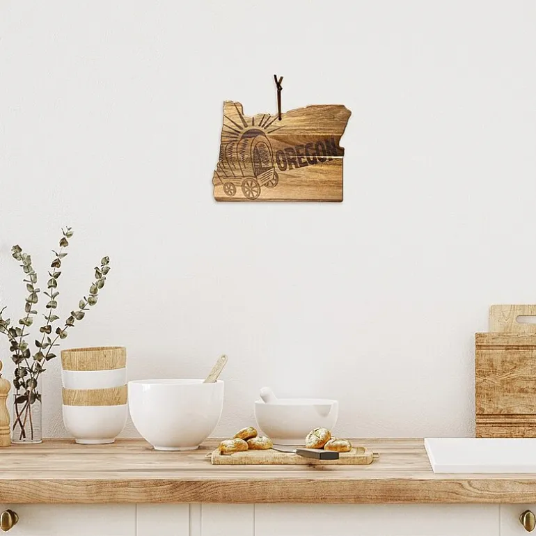 Totally Bamboo Origins State Shaped Serving and Cutting Board
