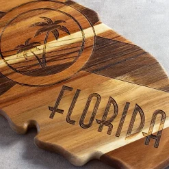 Totally Bamboo Origins State Shaped Serving and Cutting Board