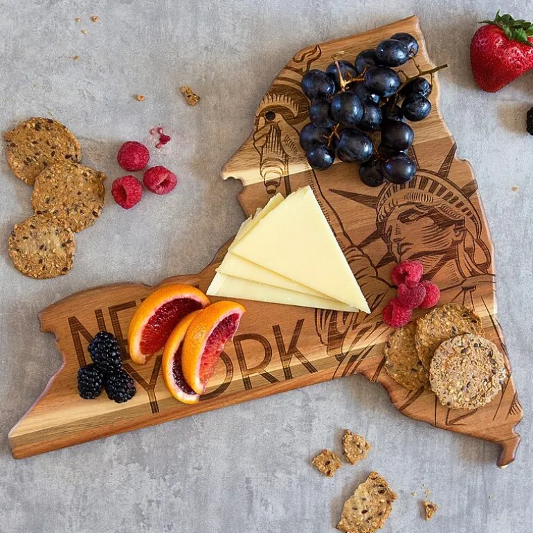 Totally Bamboo Origins State Shaped Serving and Cutting Board