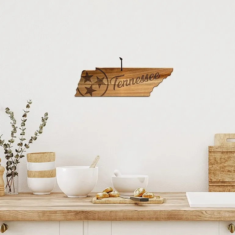 Totally Bamboo Origins State Shaped Serving and Cutting Board