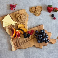 Totally Bamboo Origins State Shaped Serving and Cutting Board
