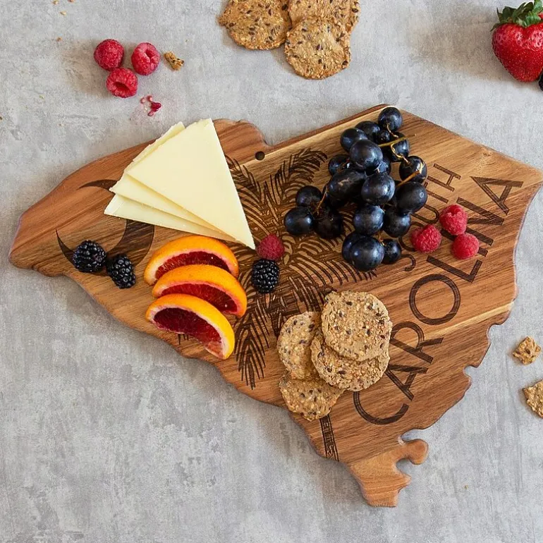 Totally Bamboo Origins State Shaped Serving and Cutting Board