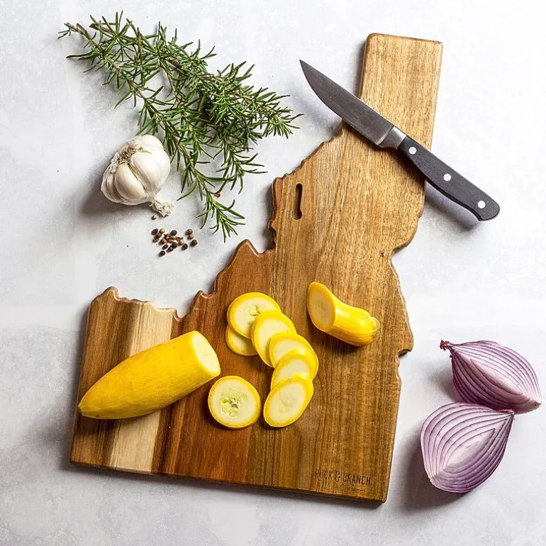 Totally Bamboo Origins State Shaped Serving and Cutting Board