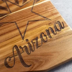 Totally Bamboo Origins State Shaped Serving and Cutting Board